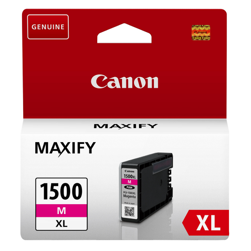Køb Canon PGI 1500 XL M med chip, magenta blækpatron, Original 12ml - Pris 167.00 kr.