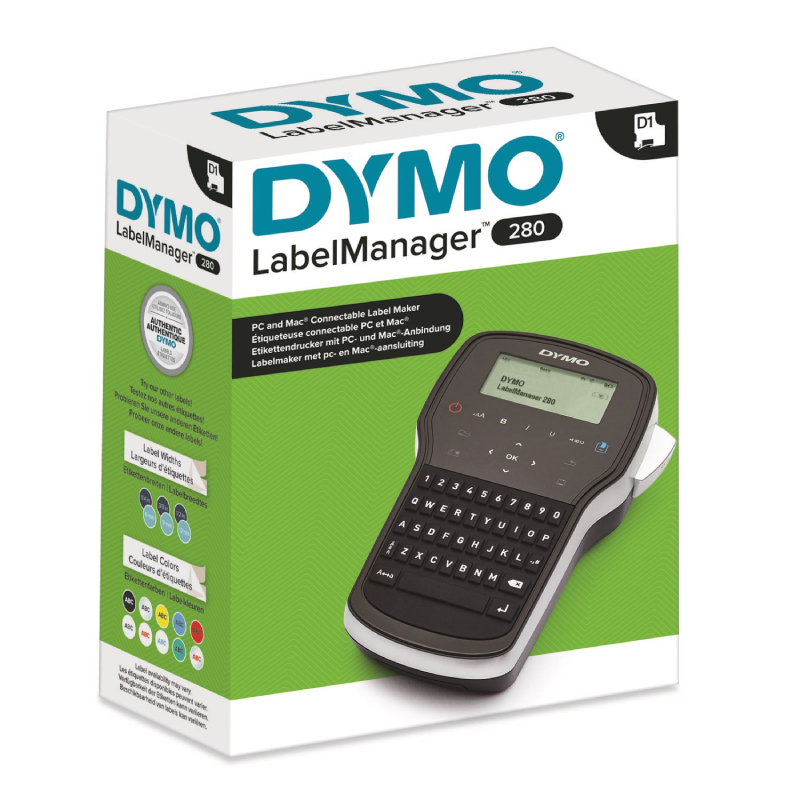 Dymo LabelManager 280 Black/silver Dymo Labels Pixojet Ink, toner and  accessories