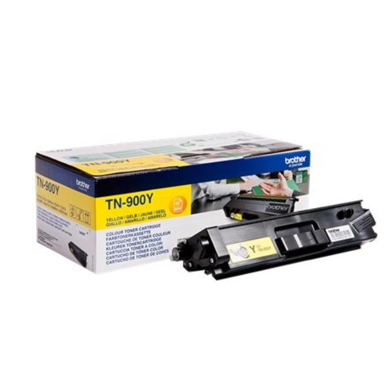 Billede af Brother TN900 Y Gul Lasertoner, Original hos Pixojet