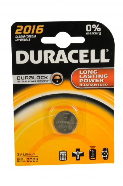Billede af Duracell CR2016 batteri, Long Lasting Power, 3V Lithium