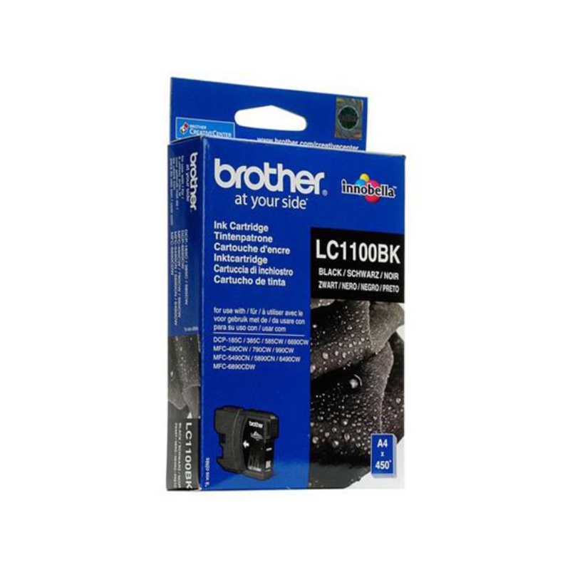 Køb Brother LC1100 BK  blækpatron - Original - Sort 12,95 ml - Pris 199.00 kr.