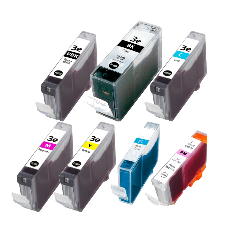 Canon BCI-3e/PGI5 Combo Pack 7 pcs Ink Cartridge - Compatible