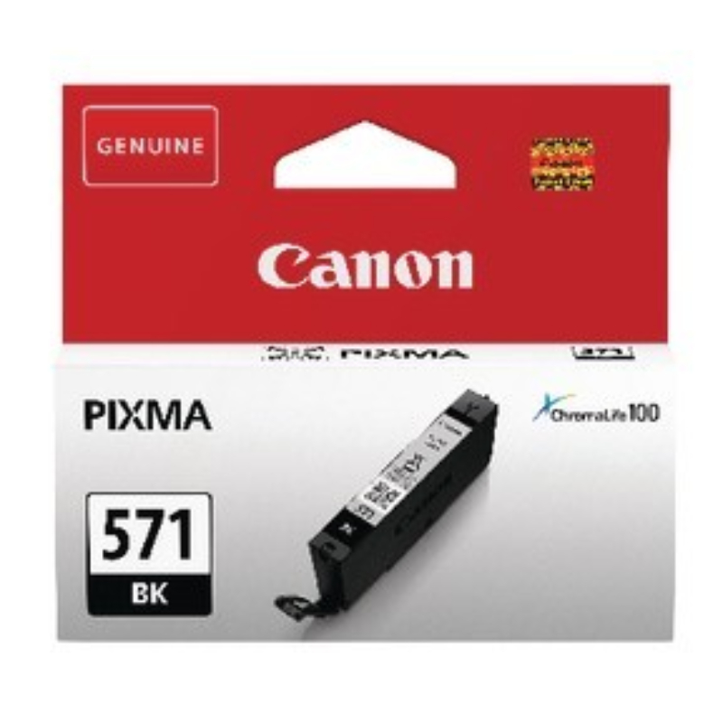 Køb Canon CLI 571 BK  blækpatron - Original - Sort 7 ml - Pris 139.00 kr.