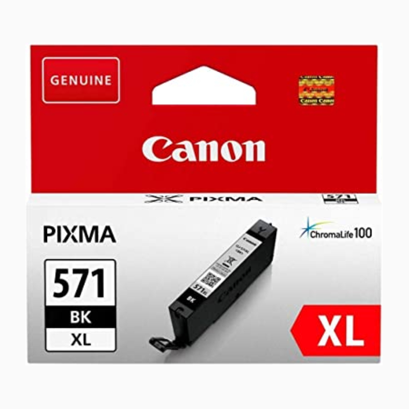 Køb Canon CLI 571 XL BK  blækpatron - Original - Sort 11 ml - Pris 173.00 kr.