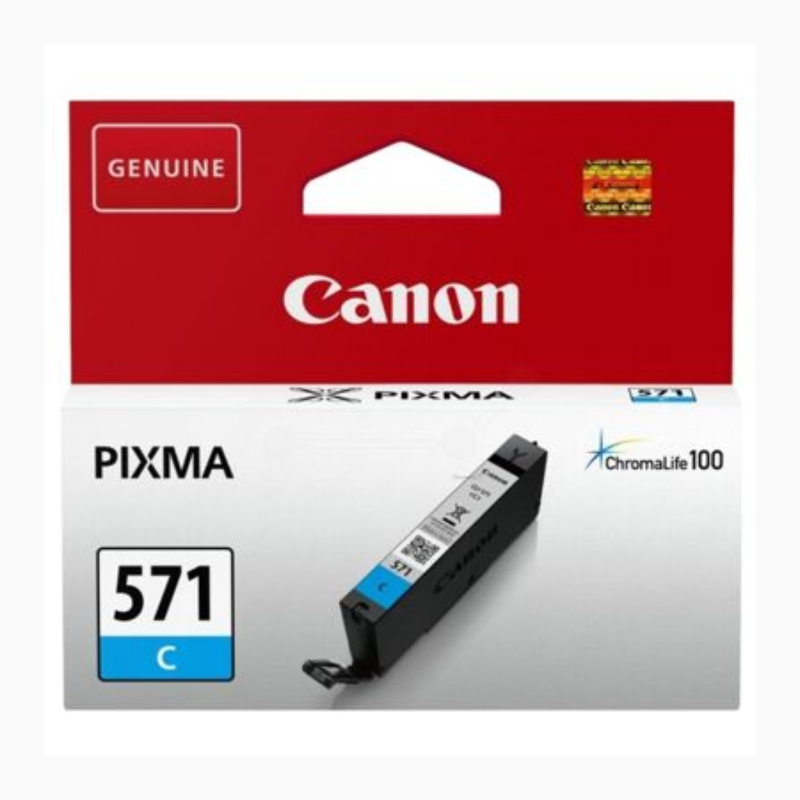 Køb Canon CLI 571 XL C  blækpatron - Original - Cyan 11 ml - Pris 173.00 kr.