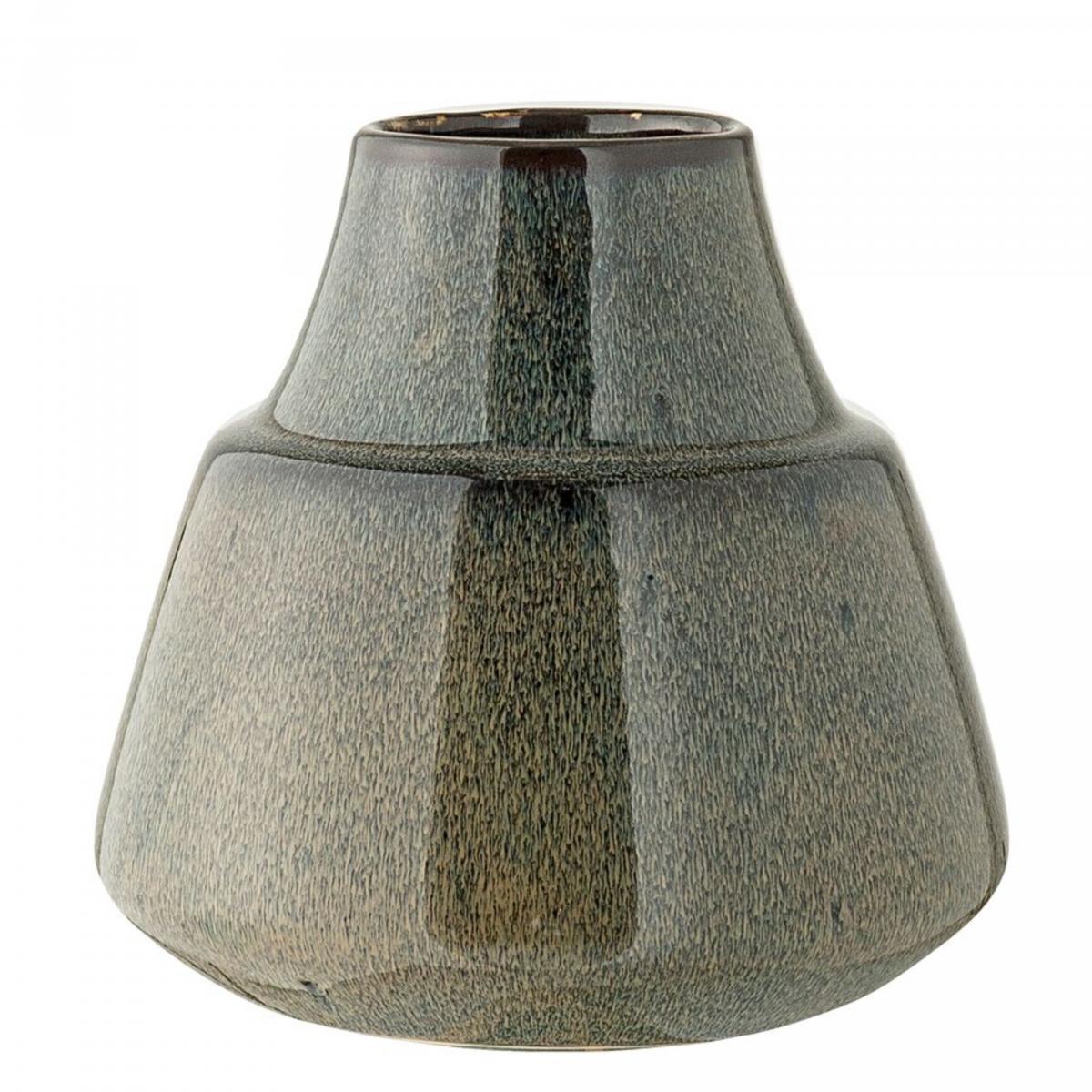 Billede af Bloomingville Vase, Blå, Stentøj højde 16 cm