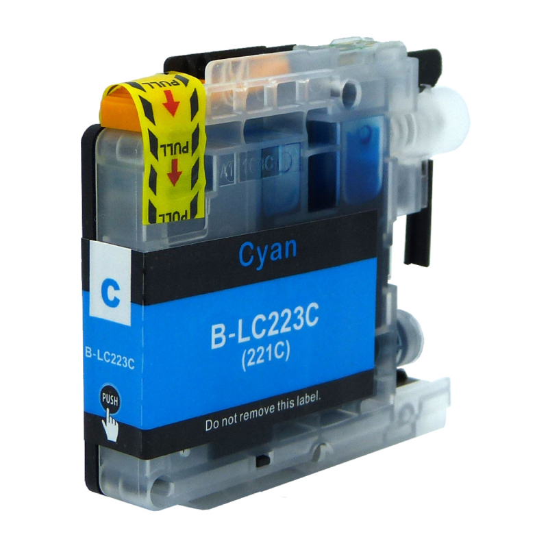 Køb Brother LC 223 C cyan kompatibel blækpatron (10 ml) - Pris 39.00 kr.