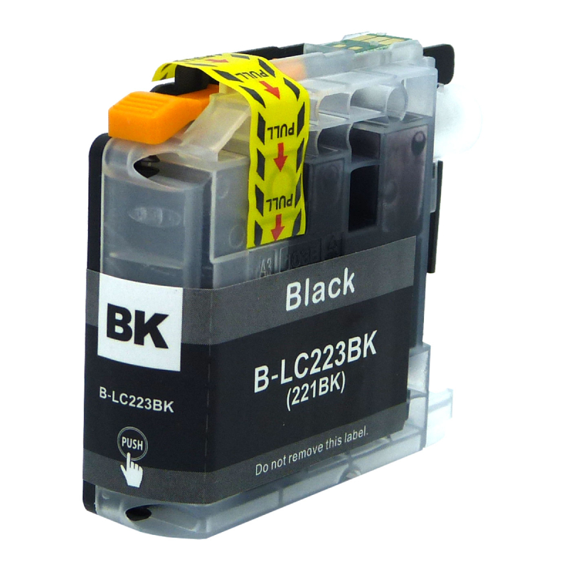 Køb Brother LC 223 BK, sort kompatibel blækpatron (16 ml) - Pris 39.00 kr.