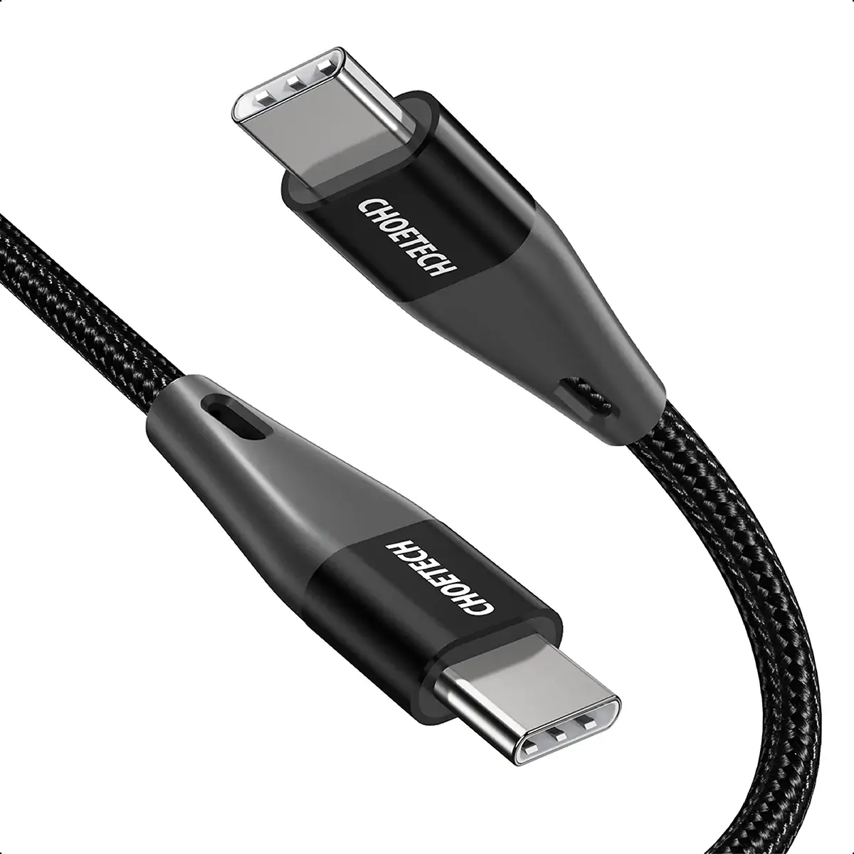 Choetech 1,2m USB-C - USB-C PD 60W Kabel, Sort thumbnail