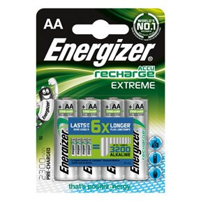 Se Energizer Recharge Extreme Eco AA 2300mAh 4 pack - Batteri hos Pixojet