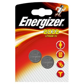 Energizer Lithium CR2032 batteri, 2 stk thumbnail