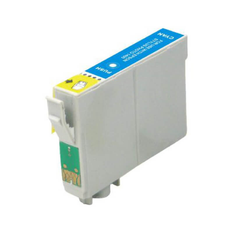Køb Epson T0712 / T0892 C - Kompatibel  - Cyan 13,5 ml C13T07124021 - Pris 54.00 kr.