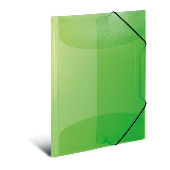 Billede af Herma Kraftig, transparent A3 elastikmappe PP, lys grøn 3 stk