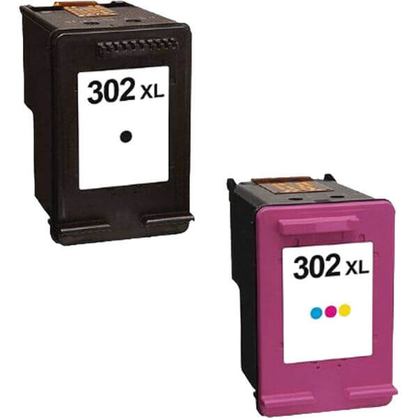 Køb HP 302 XL kompatibel blækpatroner valuepak 2 stk (40 ml) - Pris 398.00 kr.
