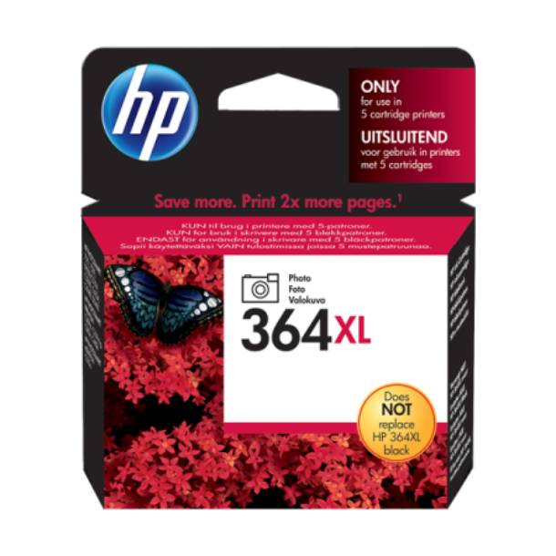 Køb HP 364 XL PBK (CB322EE) Foto sort blækpatron, 6ml Original - Pris 274.00 kr.