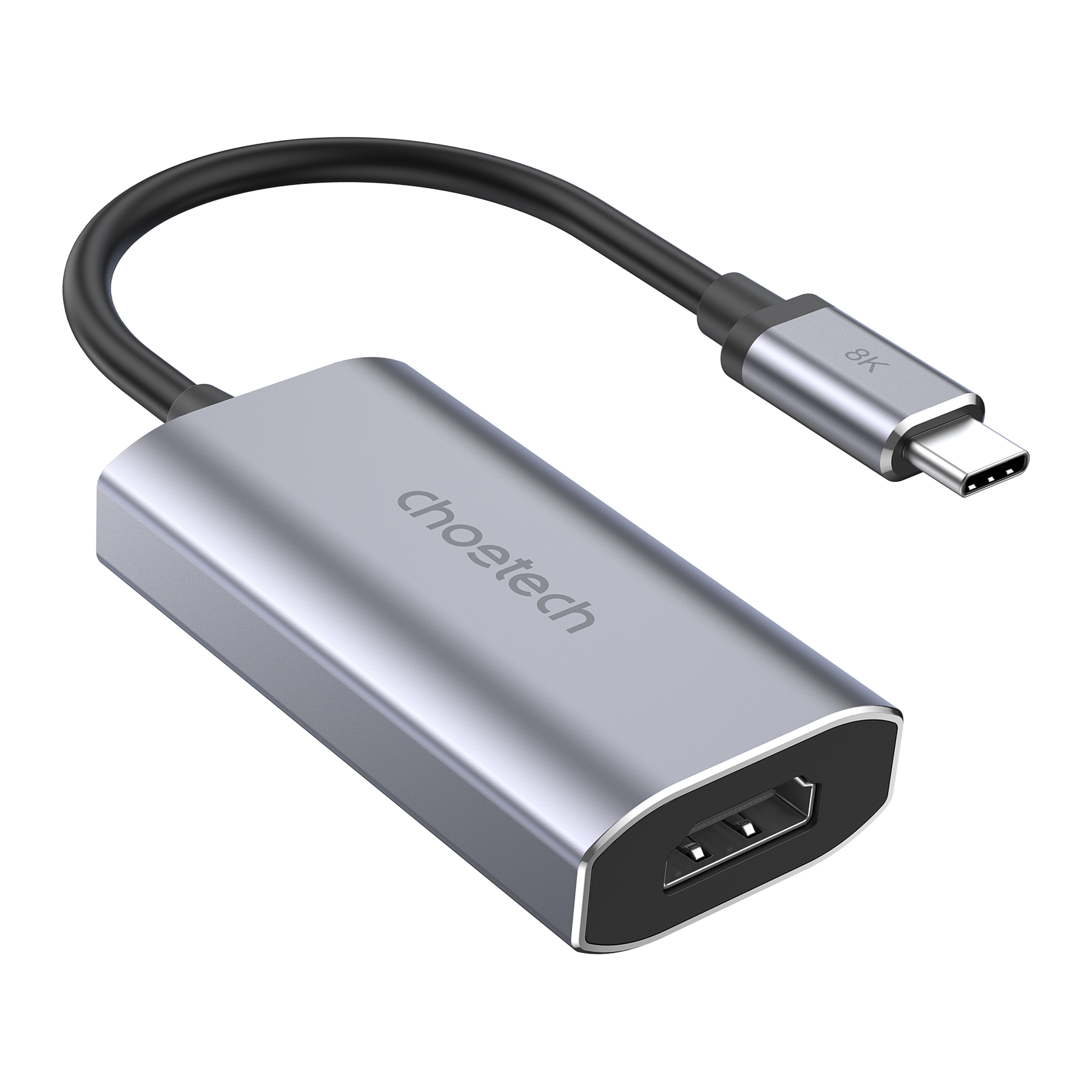 Choetech Hub, USB-C stik till HDMI, grå thumbnail