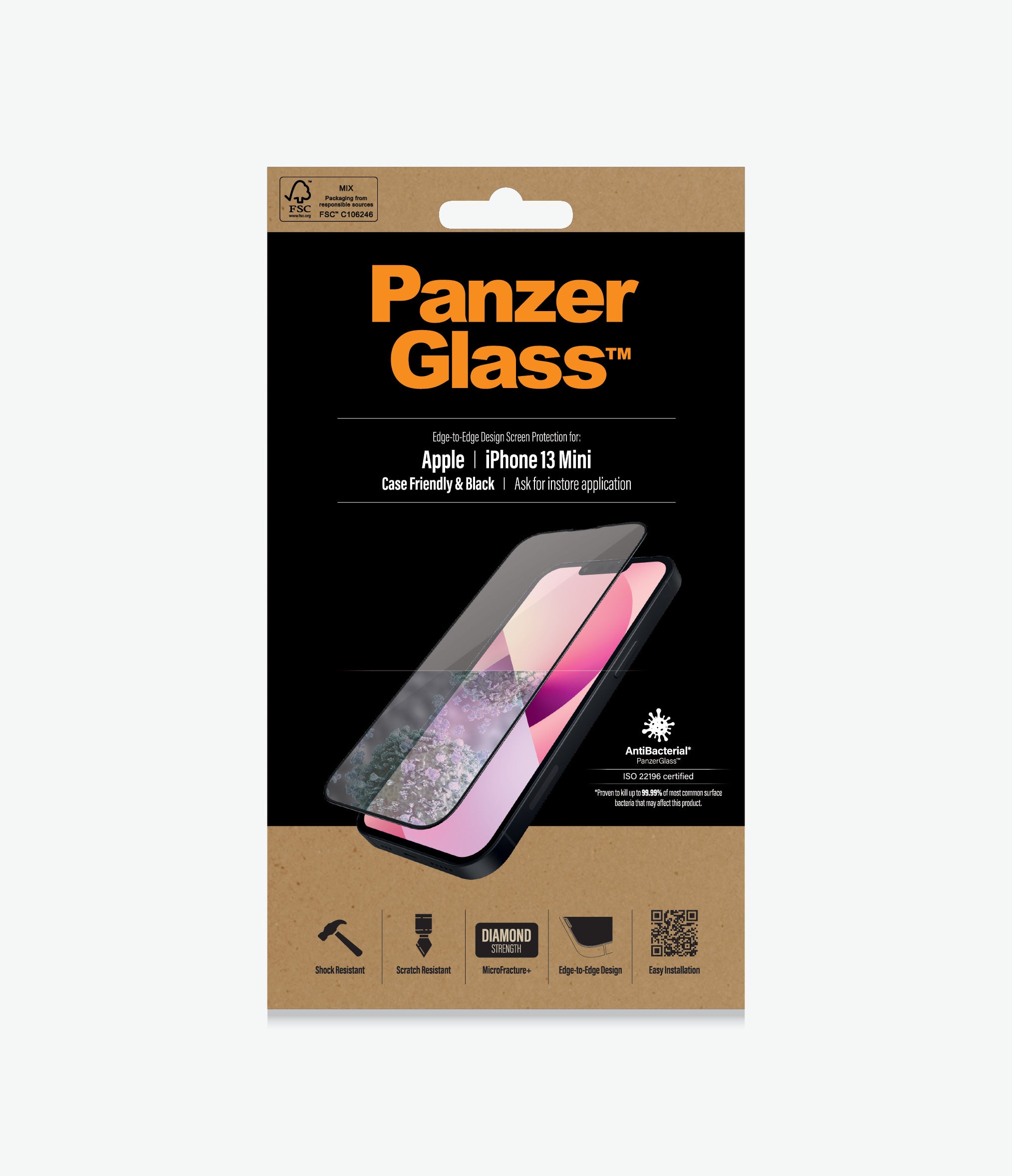 PanzerGlass iPhone 13 Mini, sort thumbnail