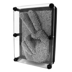 PinArt - 3D pladekunst, sort/slv