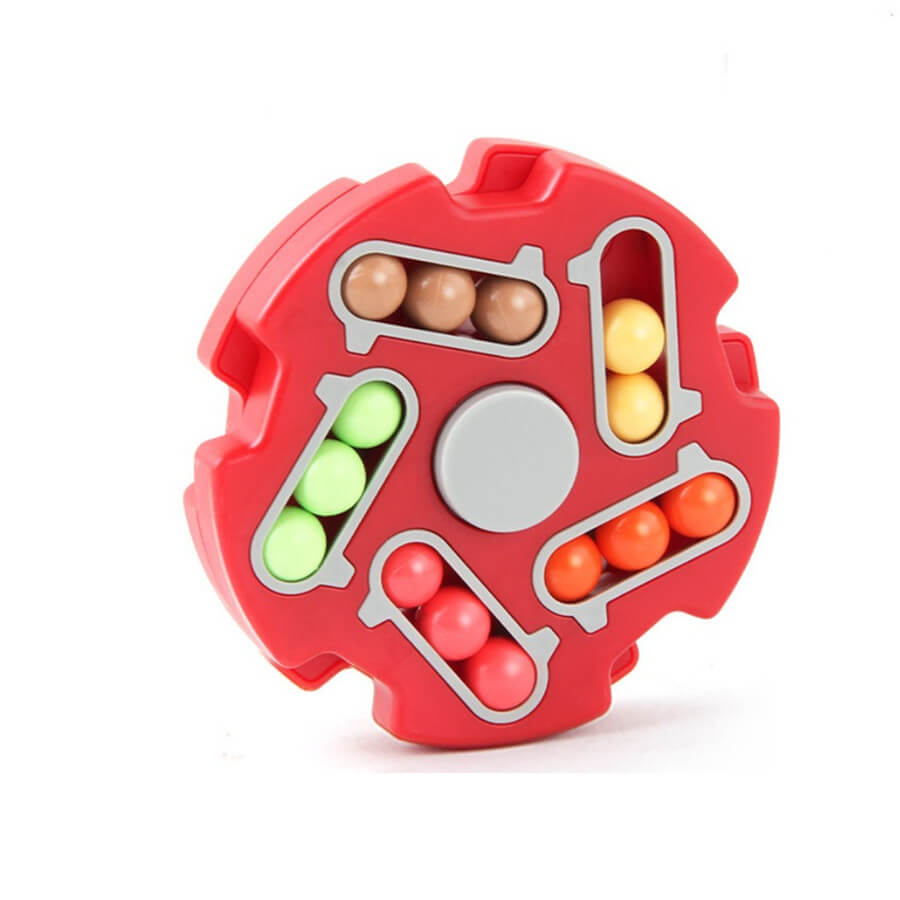 Fidget toys - Puzzle Beads, rød, rund thumbnail