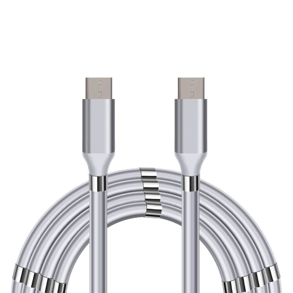SERO magnetisk kabel, PD USB-C til PD USB-C, 1m, hvid thumbnail
