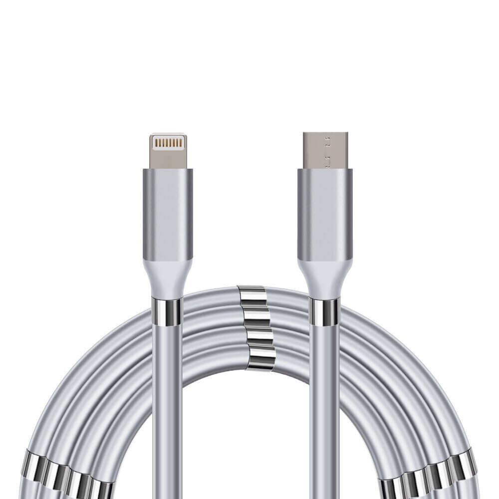 Se SERO QC magnetisk kabel, USB-C til Lightning, 1m, hvid hos Randomshop
