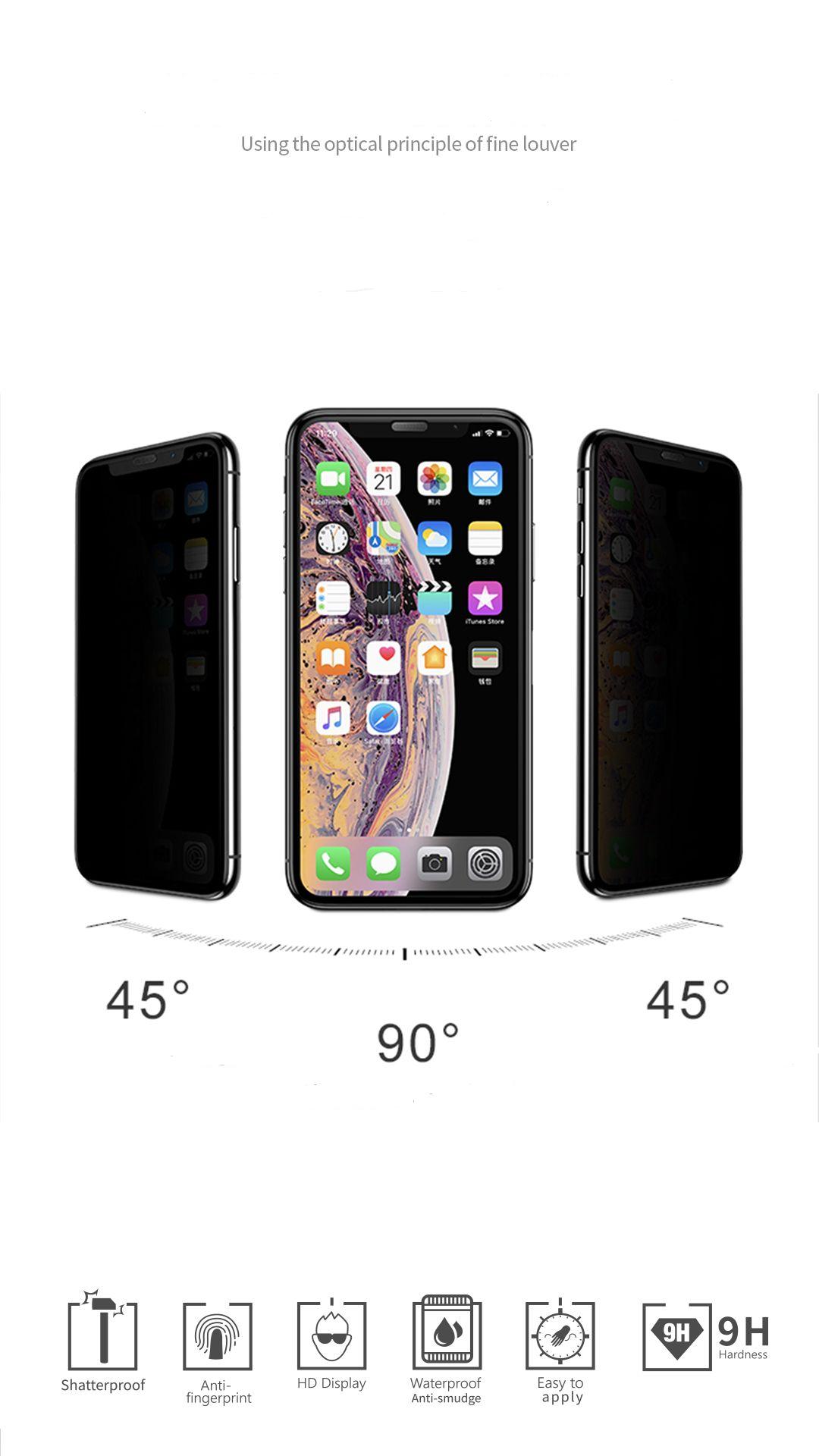 SERO skærmbeskyttelse af hærdet glas (Privacy) til iPhone 14 Pro Max 6.7" sort thumbnail