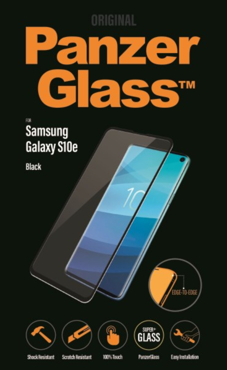 Se PanzerGlass Samsung Galaxy S10e - Sort hos Randomshop