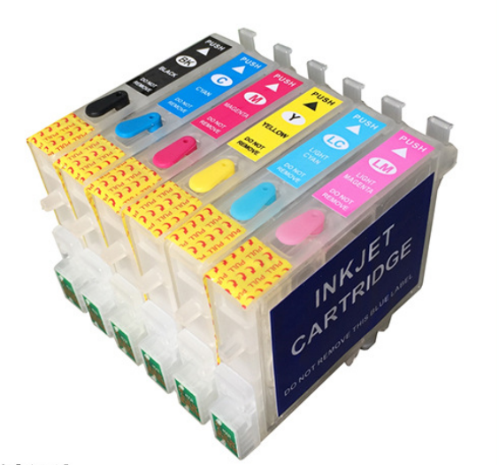 Køb Pixojet refill blæk Epson T0481- T0486, 6-farvet patronsæt - Pris 284.00 kr.