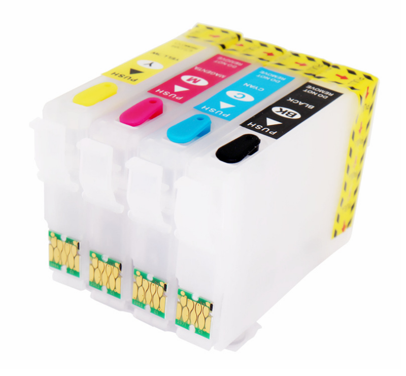Køb Pixojet refill blæk Epson  T1811 - T1814, 4-farvet patronsæt 400 ml - Pris 380.00 kr.