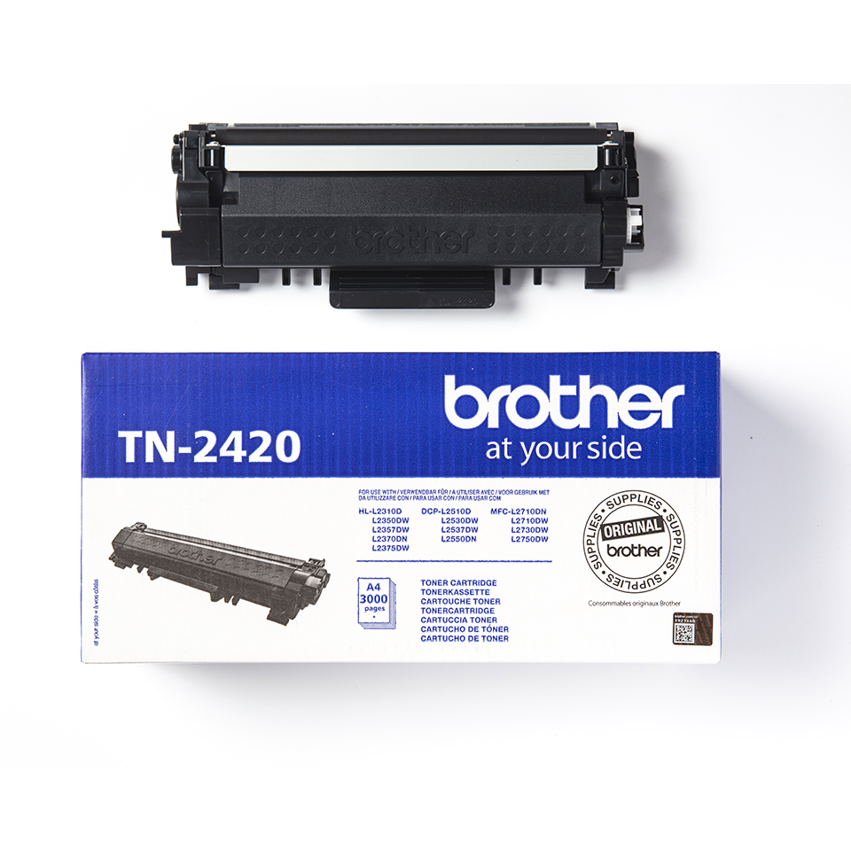 Brother TN 2420 BK Lasertoner - Original - Sort 3000 sider - Lasertoner - Pixojet.dk