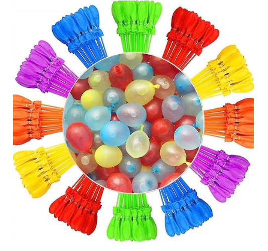 Magic Balloons, selvlukkende vandballoner, 111 stk blå / gul / rød