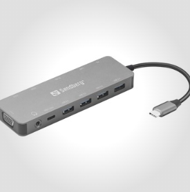Se Sandberg USB-C 13-in-1 Travel Dock hos Pixojet