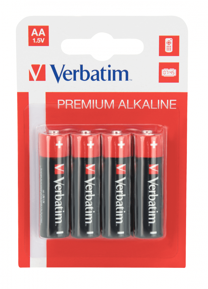 Verbatim Alkaline AA batteri LR6, 4 pk. thumbnail