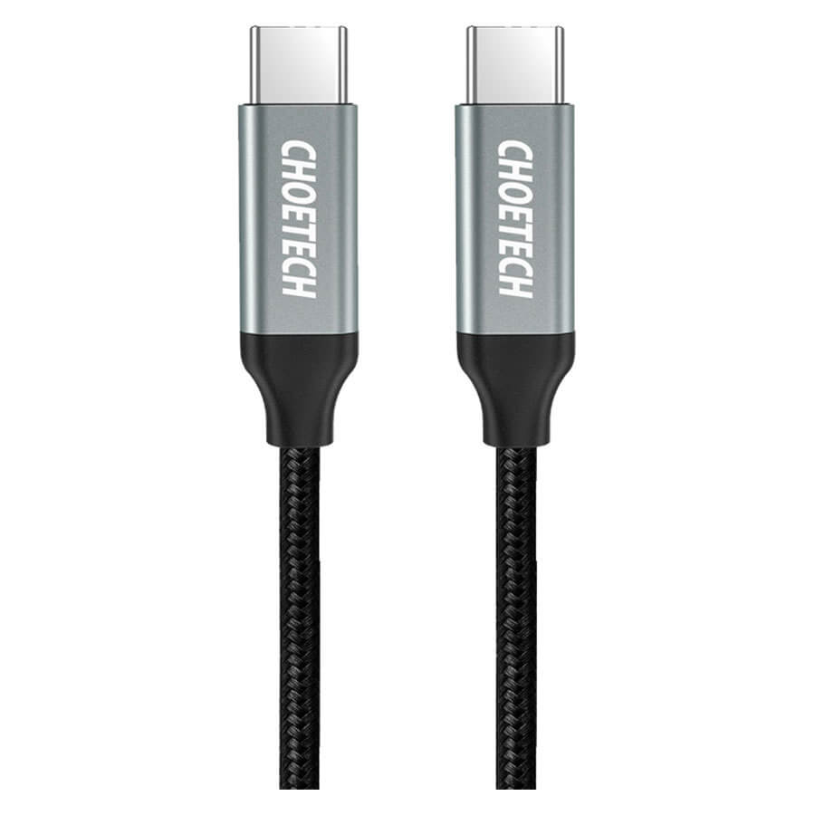 Choetech USB-C PD fast charge kabel, sort 1.8 m thumbnail