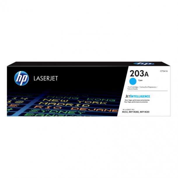 HP CF541A C (HP 203A) Lasertoner, Cyan, Original, 1300 sider