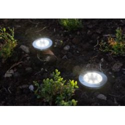 LED havespots - udendrs m. solcelle funktion, 2 pak