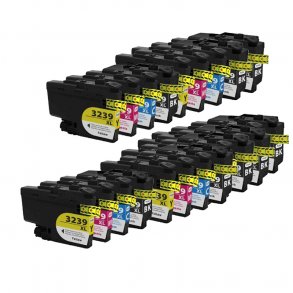 Pixojet blekkpatroner Brother LC 3239 XL, 20 stk. rabatpakke 1640 ml