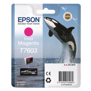 Epson bläckpatron T7603 - C13T76034010 vidid magenta 25,9 ml, original
