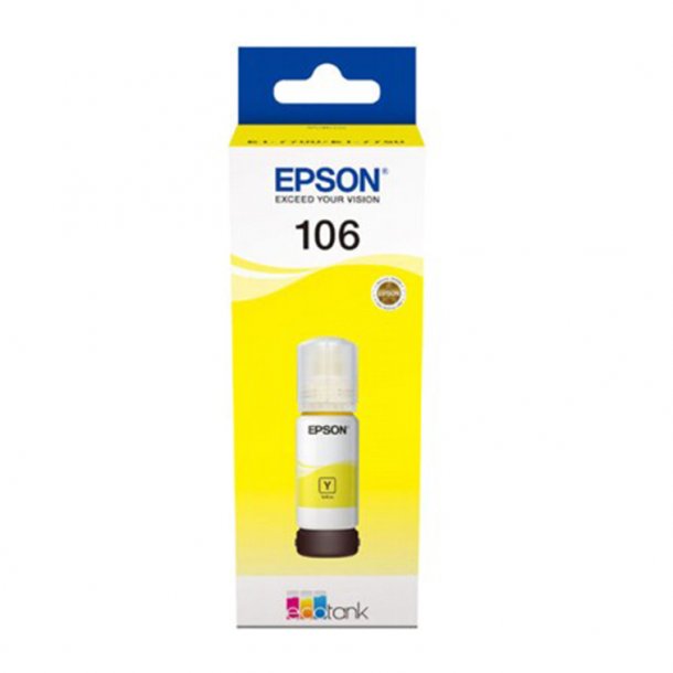 Epson 106 EcoTank Y blkpatron - C13T00R440 Original - Gul 70 ml