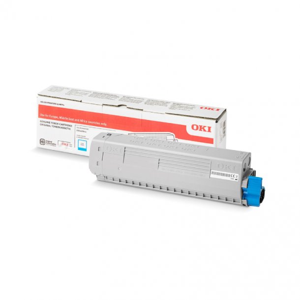 OKI C824 C Toner - 46861307 Original - Cyan 10000 sider