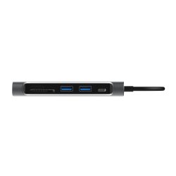 USB-C till HDMI, 2 x USB 3.0, SD+TF kortplats, PD