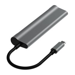 USB-C till HDMI, 2 x USB 3.0, SD+TF kortplats, PD