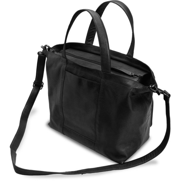 Muud Hiba Bag with Zipper - Leather, Black