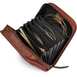 Muud Voss Etui f&ouml;r Stickor - L&auml;der, Rich Brown