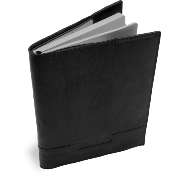 Muud Gaby Anteckningsbok - L&auml;der, Svart