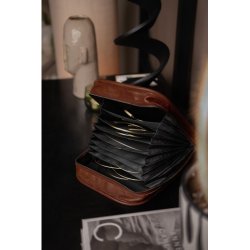 Muud Voss Etui f&ouml;r Stickor - L&auml;der, Rich Brown