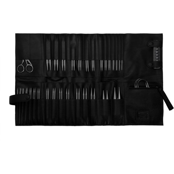 Muud Stockholm XL Etui f&ouml;r Stickor - L&auml;der, Svart