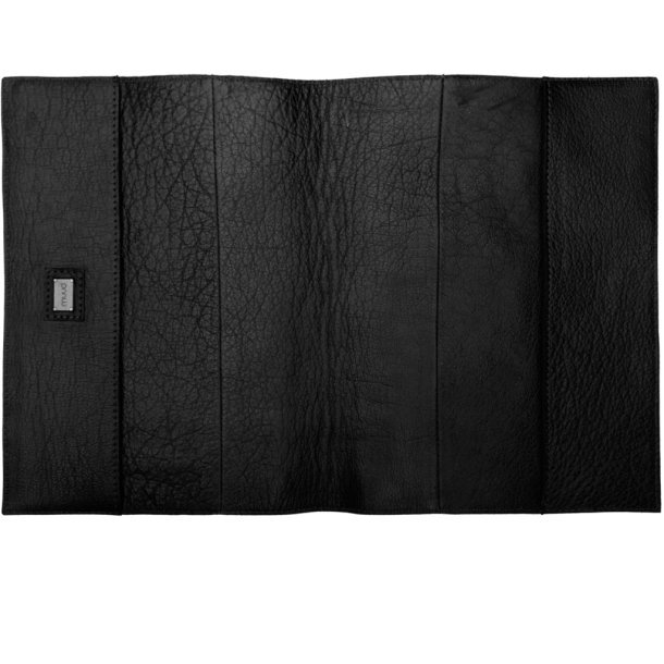 Muud Gaby Anteckningsbok - L&auml;der, Svart