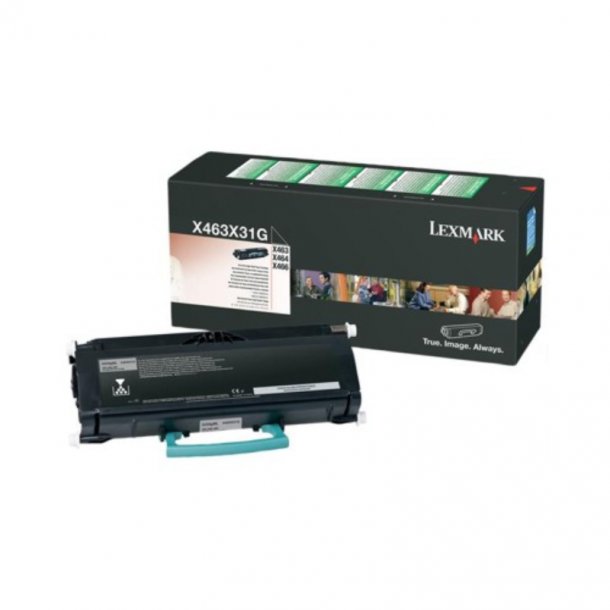 Lexmark toner X 463 / 464 / 466 - X463X31G svart 15000 sider, original
