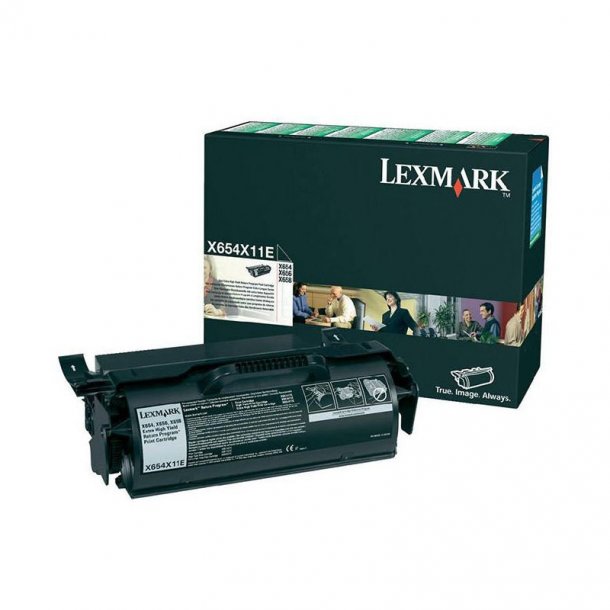 Lexmark X 656/658 BK Extra HC prebate Toner - X654X11E Original - Black 36000 pages